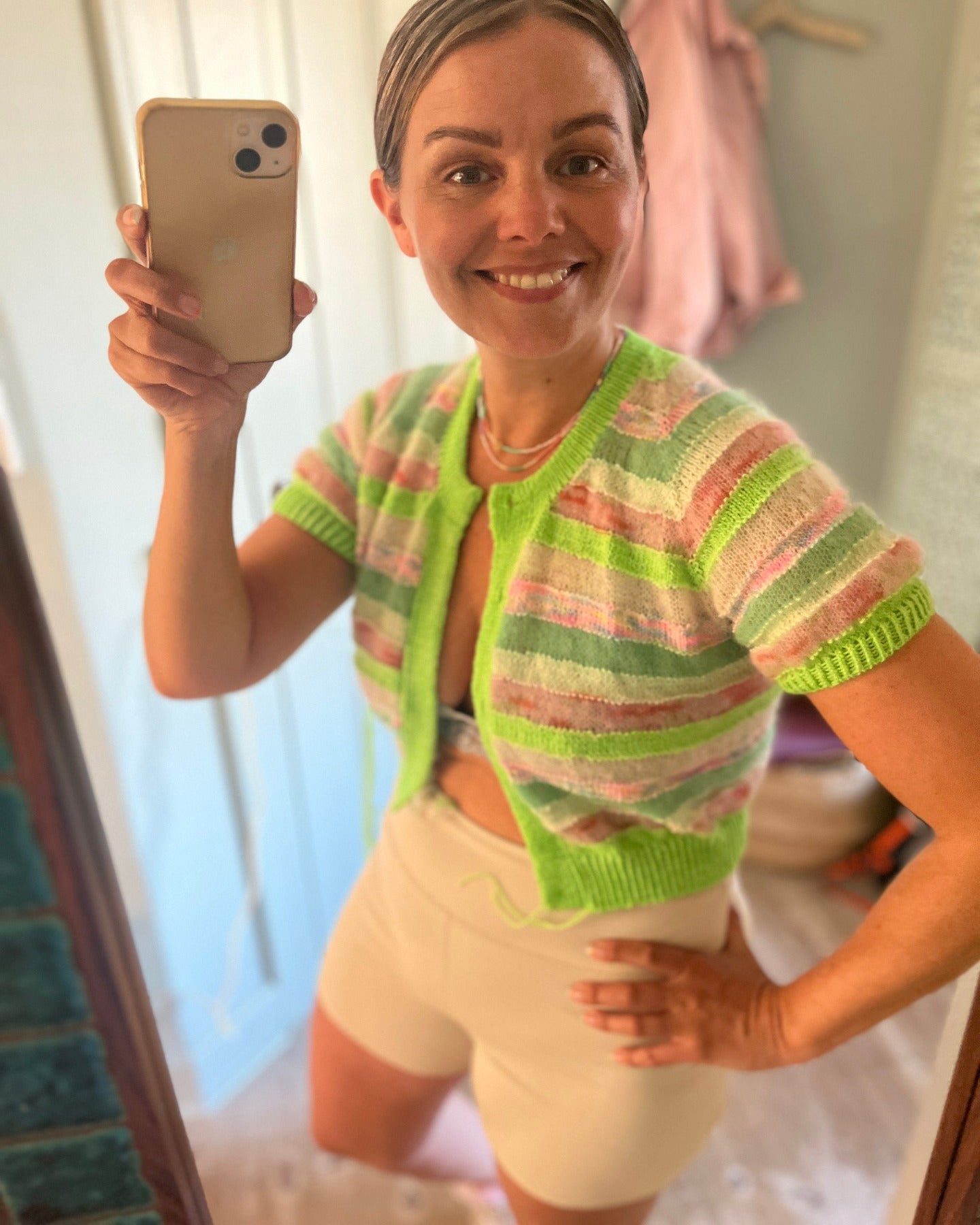 Straight Up Cardigan Tee English Popknit