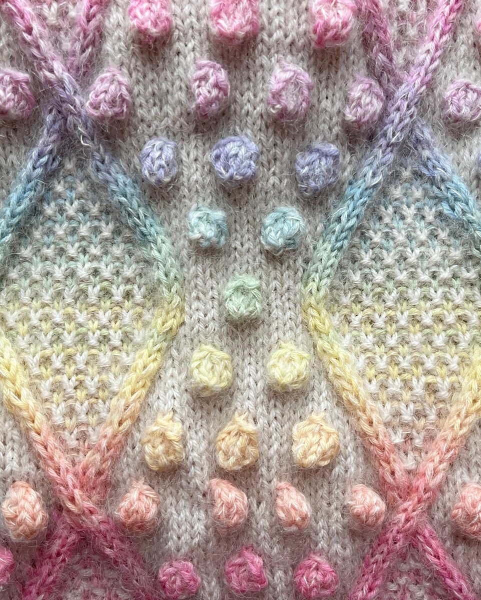 Diamonds And Pearls Sweater Colour Deutsch Popknit strikkeopskrift 