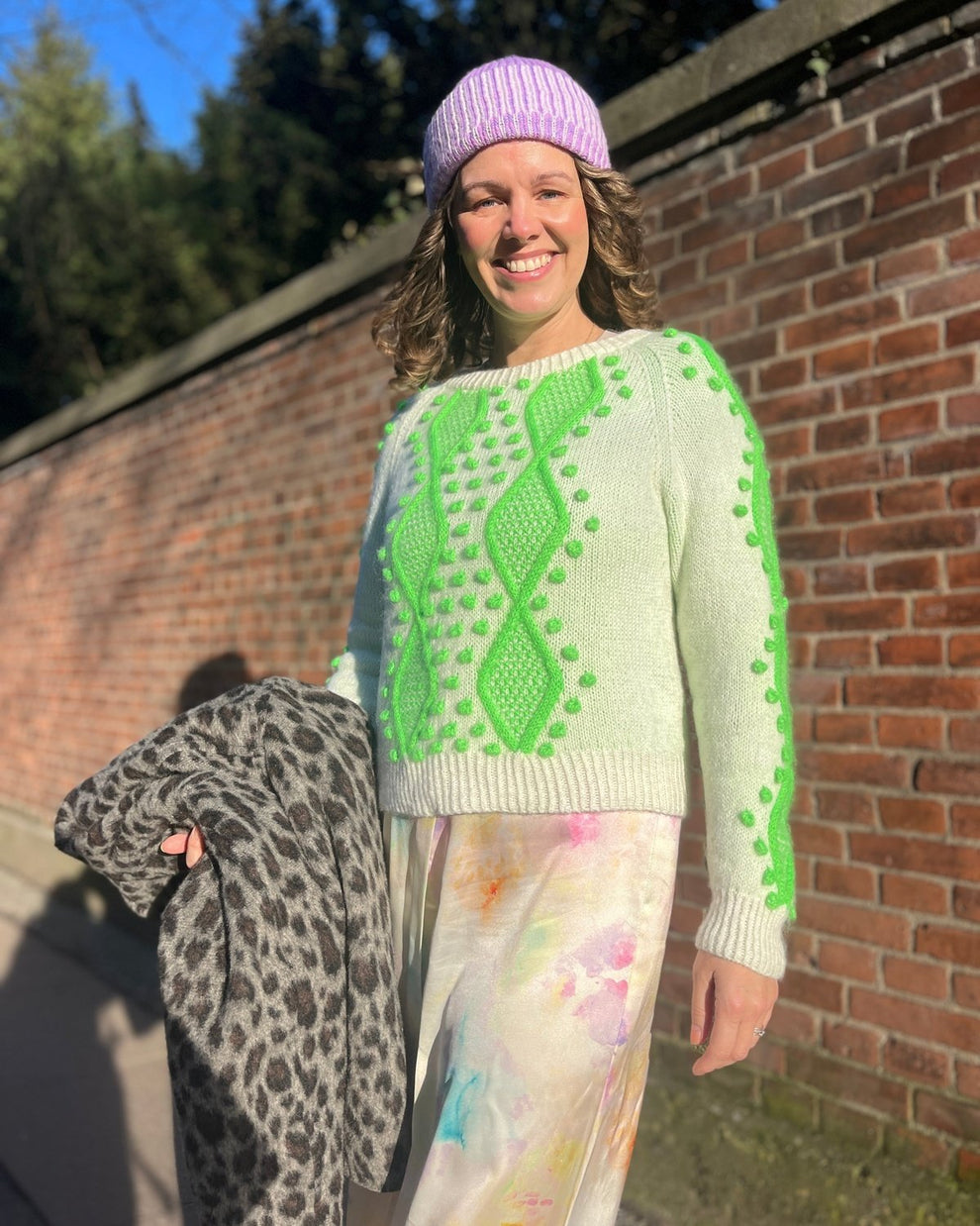 Diamond Knit Pearl Sweater