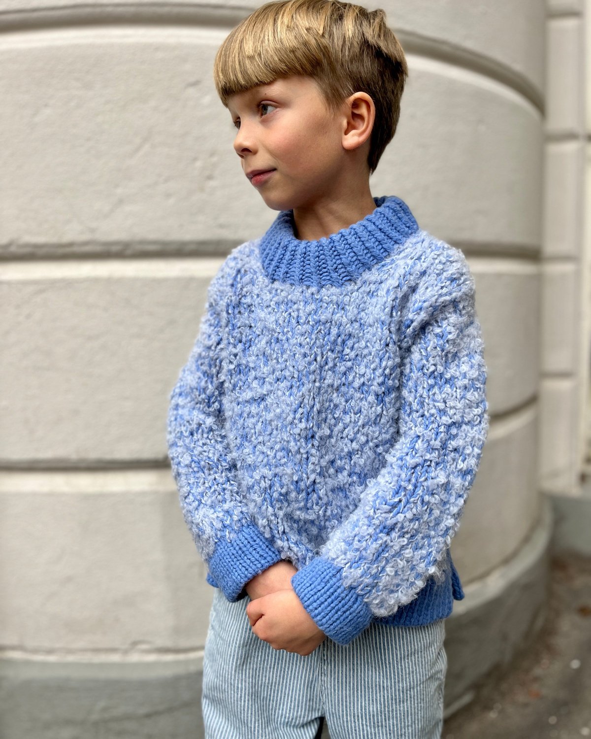 strikkeopskrift JUICY SWEATER JUNIOR DEUTSCH Popknit 