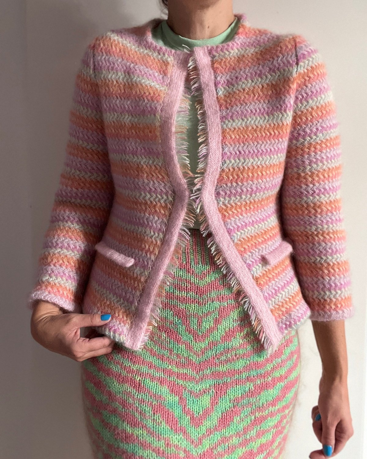 Zebra Skirt English Popknit knitting pattern