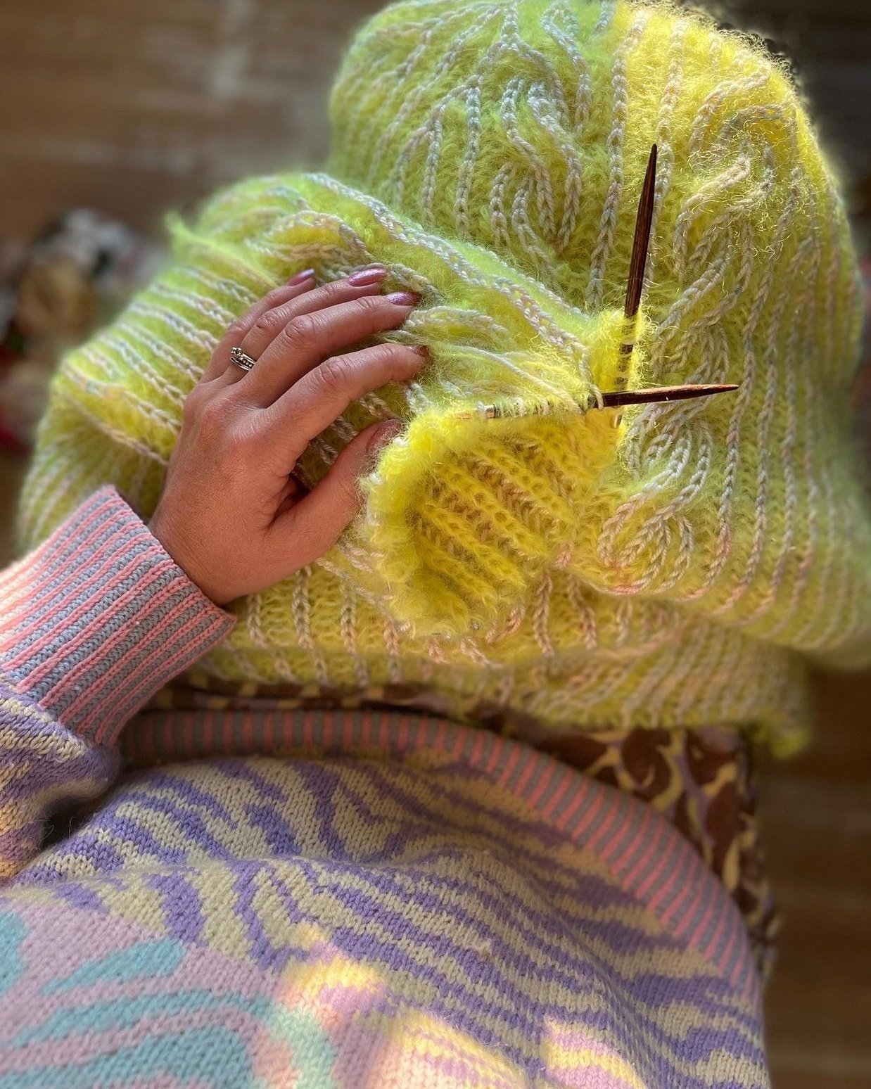 Changes Sweater English Popknit knitting pattern