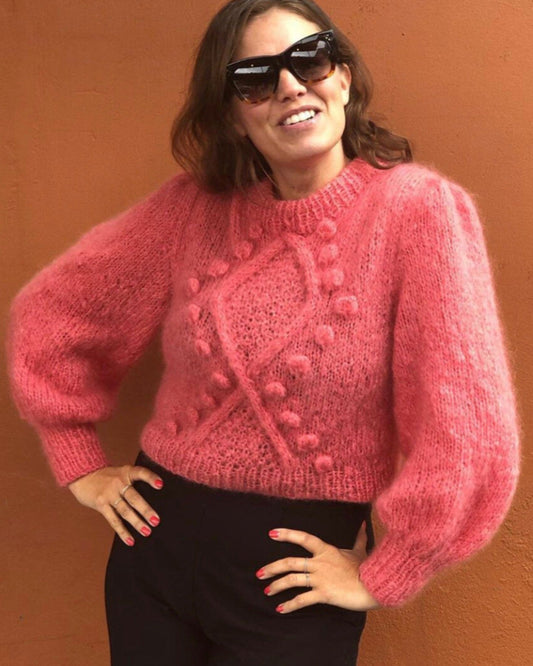 Diamonds And Pearls Sweater Mohair Edition English Popknit knitting pattern