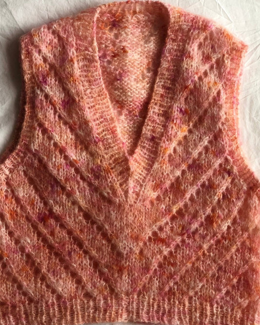 Go West Vest English Popknit knitting pattern