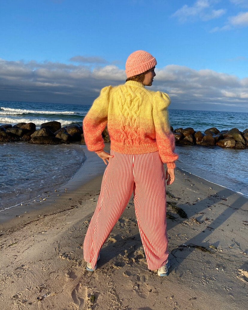 strikkeopskrift SHE'S A RAINBOW SWEATER DEUTSCH Popknit 