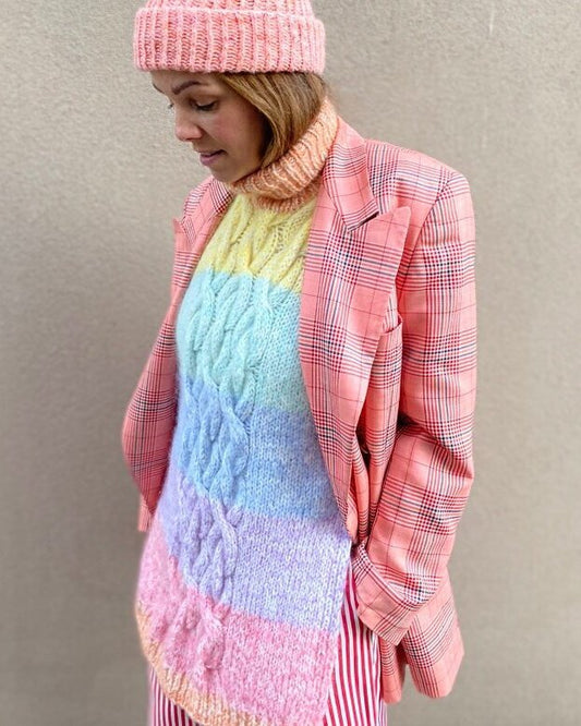 She’s A Rainbow Vest Dansk Popknit strikkeopskrift