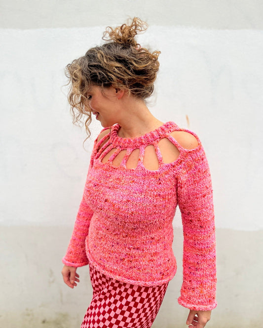 strikkeopskrift SPICE UP YOUR LIFE SWEATER DEUTSCH Popknit 