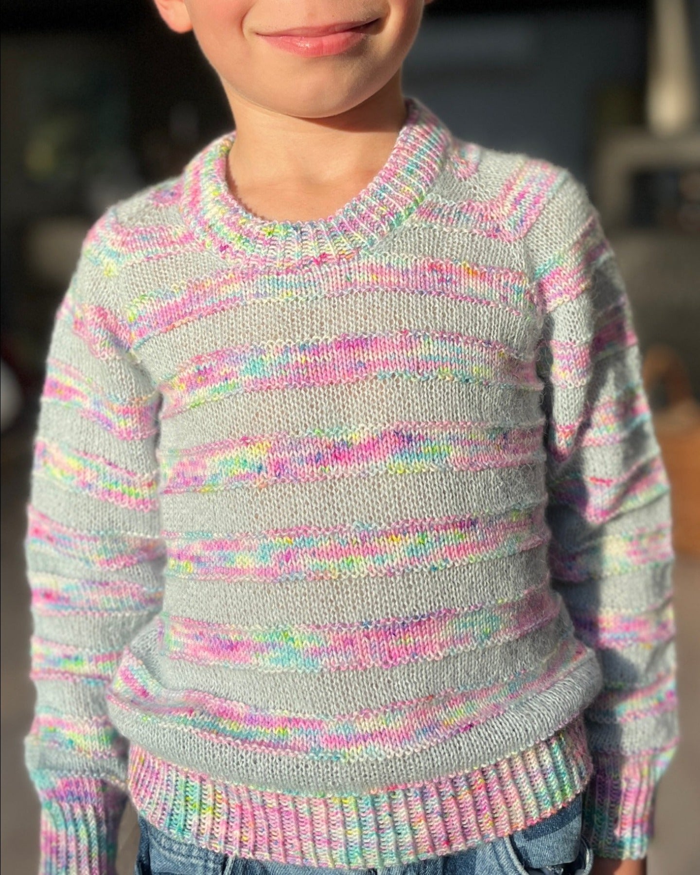 Straight Up Sweater Junior English Popknit knitting pattern